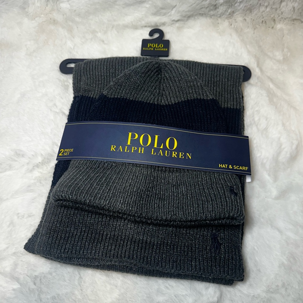 NWT Polo Hat & Scarf Set